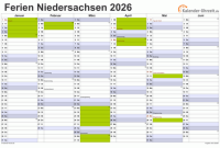 Kalender Ferien Niedersachsen ferien niedersachsen 2024